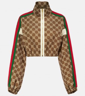 Спортивная куртка Interlocking G GUCCI, коричневый Gucci
