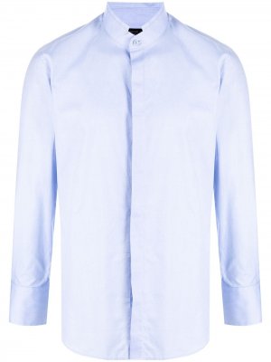 Рубашка с воротником-стойкой Shanghai Tang. Цвет: синий