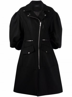 Пальто на молнии с объемными рукавами Simone Rocha. Цвет: черный