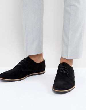 Черные замшевые туфли Zign. Цвет: черный