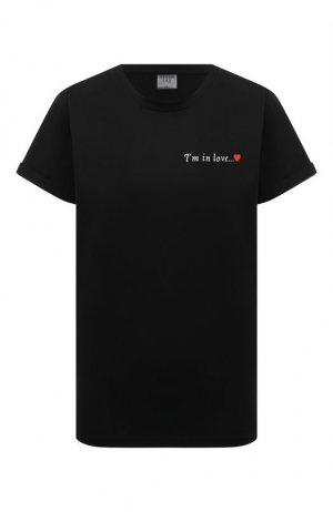 Хлопковая футболка Seven Lab. Цвет: чёрный