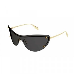 Солнцезащитные очки AM0413S 001, черный Alexander McQueen. Цвет: черный