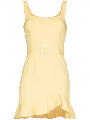 Платье мини Christabell без рукавов De La Vali. Цвет: желтый