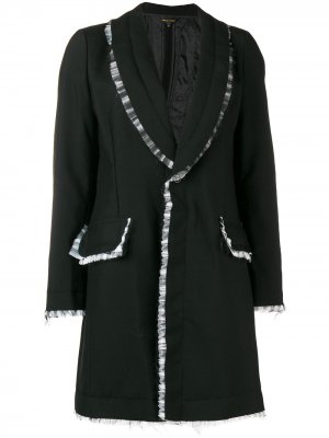 Пальто с отделкой из тюля Comme Des Garçons. Цвет: черный