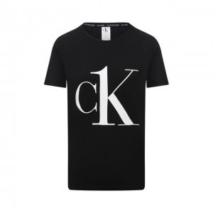 Хлопковая футболка Calvin Klein. Цвет: чёрный