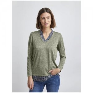 Пуловер, Цвет Зеленый (Desert Sage mix), Размер XL Fransa. Цвет: зеленый