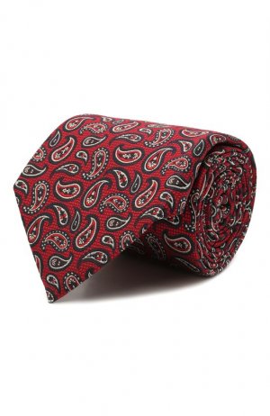 Шелковый галстук Zegna. Цвет: бордовый