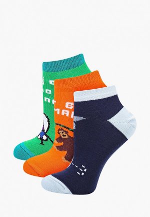 Носки 3 пары bb socks. Цвет: разноцветный