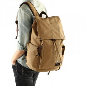 Мужской повседневный рюкзак, дорожная сумка для компьютера, мужская парусиновая студенческая раскладушка, школьная VIA ROMA