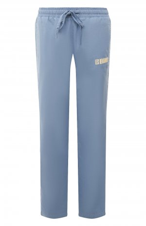 Хлопковые брюки Les Benjamins. Цвет: голубой