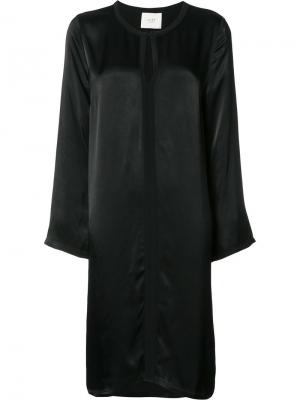 Платье шифт с круглым вырезом Just Female. Цвет: чёрный