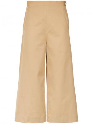 Wide leg cropped trousers Andrea Marques. Цвет: коричневый