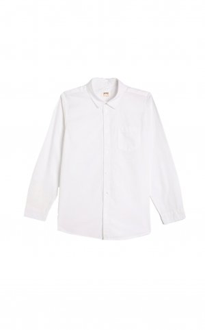 Рубашка POCKET DETAIL LONG SLEEVE , цвет white Koton