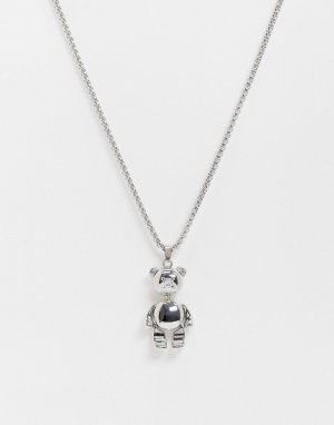 Ожерелье с подвеской в виде плюшевого мишки SVNX-Серебряный 7X