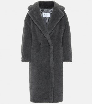 Пальто Teddy Bear Icon из альпаки и шерсти MAX MARA, серый Mara