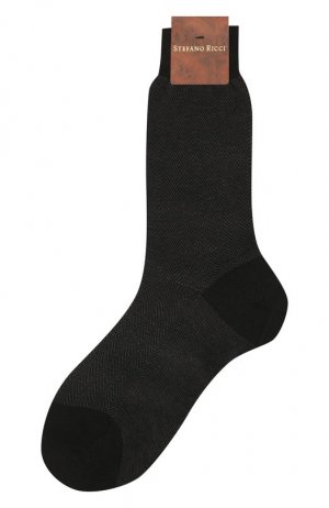 Хлопковые носки Stefano Ricci. Цвет: чёрный