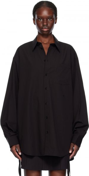 Черная рубашка оверсайз Helmut Lang