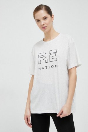 Хлопковая футболка , серый P.E Nation