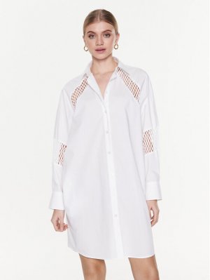 Платье-рубашка стандартного кроя Msgm, белый MSGM