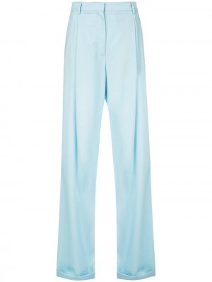 Расклешенные брюки со складками Oscar de la Renta. Цвет: синий