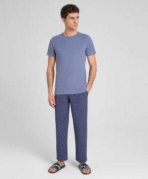 Пижамы (футболка и брюки) PJ-0031 BLUE HENDERSON. Цвет: голубой