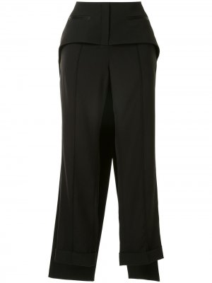 Многослойные укороченные брюки Vera Wang. Цвет: черный