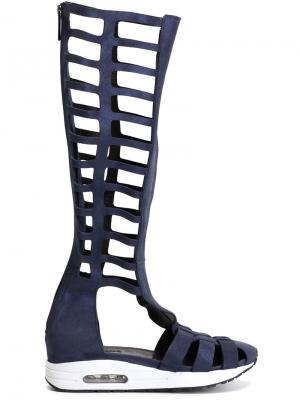 Гладиаторские сандалии на подошве в стиле кроссовок Susana Traça. Цвет: синий