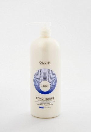 Кондиционер для волос Ollin CARE увлажнения и питания PROFESSIONAL double moisture 1000 мл. Цвет: прозрачный