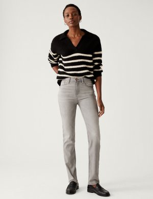 Прямые эластичные джинсы Sienna , серый Marks & Spencer