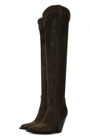 Замшевые ботфорты Sonora Boots. Цвет: коричневый