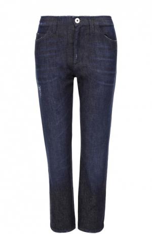 Укороченные джинсы прямого кроя с потертостями Dorothee Schumacher. Цвет: синий