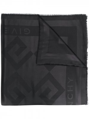 Платок с логотипом Givenchy. Цвет: черный