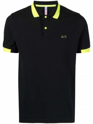 Рубашка поло с контрастной отделкой Sun 68. Цвет: черный
