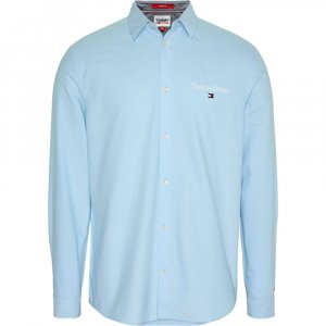 Рубашка с коротким рукавом Serif Linear Oxford, синий Tommy Jeans