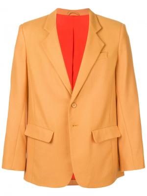 Классический пиджак Eckhaus Latta. Цвет: жёлтый и оранжевый