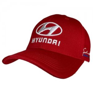 Бейсболка бини Хендай кепка мужская женская, размер 55-58, красный HYUNDAI. Цвет: черный