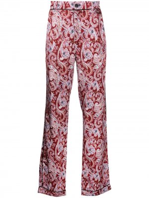 Пижамные брюки с принтом пейсли AMIRI. Цвет: розовый