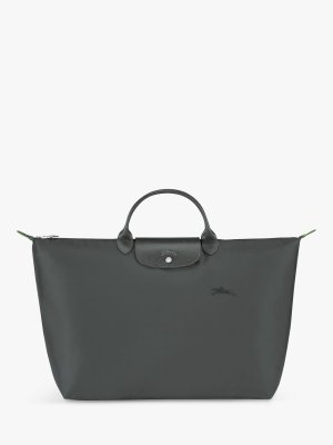 Большая дорожная сумка Le Pliage из переработанной парусины, графитовый цвет Longchamp