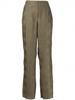 Прямые брюки McKenzie со складками Jonathan Simkhai. Цвет: зеленый