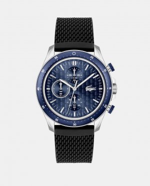 Neoheritage 2011252 черные силиконовые мужские часы с хронографом , черный Lacoste