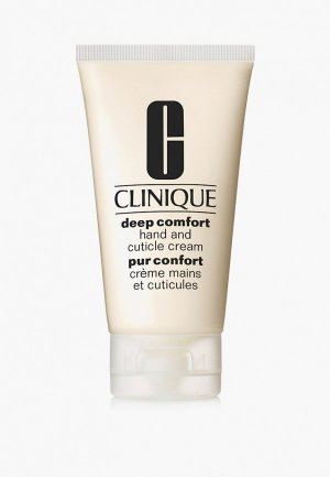 Крем для рук Clinique и кутикулы, увлажняющий смягчающий, Deep Comfort Hand and Cuticle Cream, 75 мл. Цвет: прозрачный