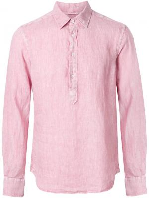 Однотонная рубашка-поло Aspesi. Цвет: розовый