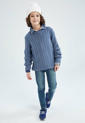 Вязаный свитер REGULAR FIT , цвет indigo DeFacto