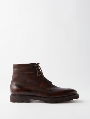 Ботинки из кожи ольхи на шнуровке , коричневый John Lobb