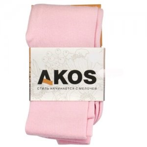 Колготки для девочек, классические, без шортиков, размер 146/152, розовый AKOS. Цвет: розовый