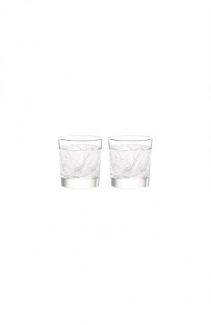 Набор из 2-х стаканов для виски Owl Lalique. Цвет: прозрачный