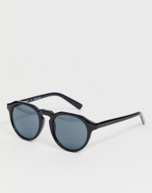 Черные круглые солнцезащитные очки -Черный AJ Morgan