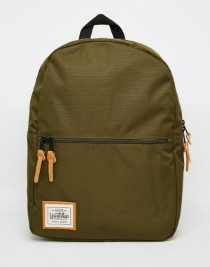 Рюкзак с карманом на молнии Workshop. Цвет: зеленый