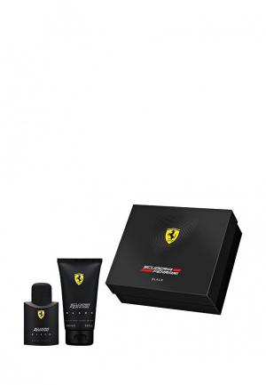 Набор парфюмерный Ferrari Scuderia BLACK Туалетная вода 75 мл + Шампунь для  волос и тела 150. Цвет: прозрачный