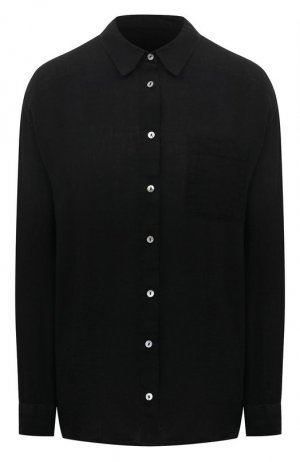 Льняная рубашка 120% Lino. Цвет: чёрный